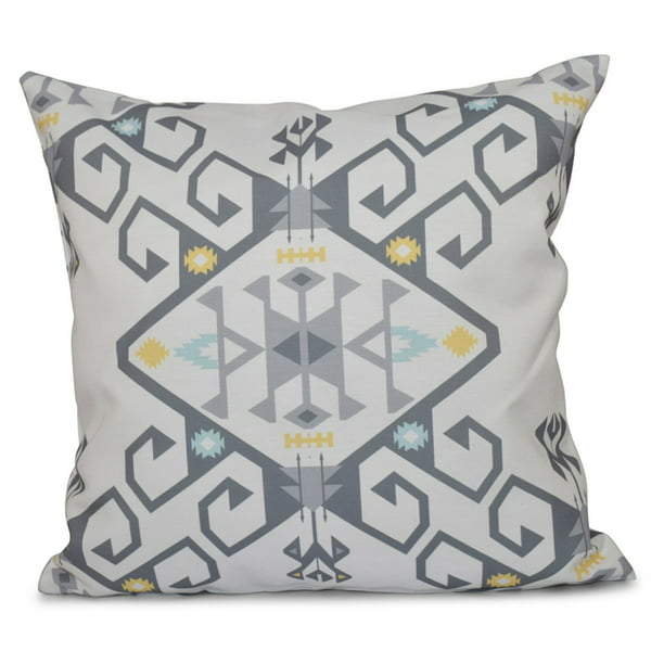Ebydesign Geometric Decorative Pillow Oatmeal Spring Navy 